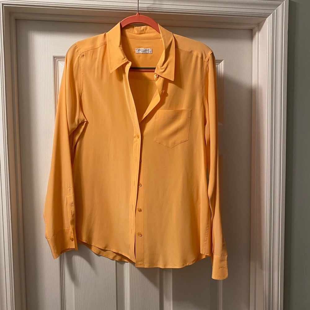 Equipment silk sherbert/ orange shirt